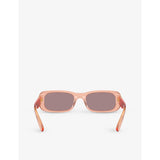 Miu Miu MU 08ZS oval-frame acetate sunglasses (British brand)