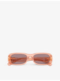 Miu Miu MU 08ZS oval-frame acetate sunglasses (British brand)