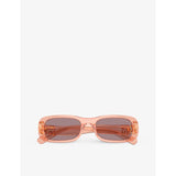 Miu Miu MU 08ZS oval-frame acetate sunglasses (British brand)