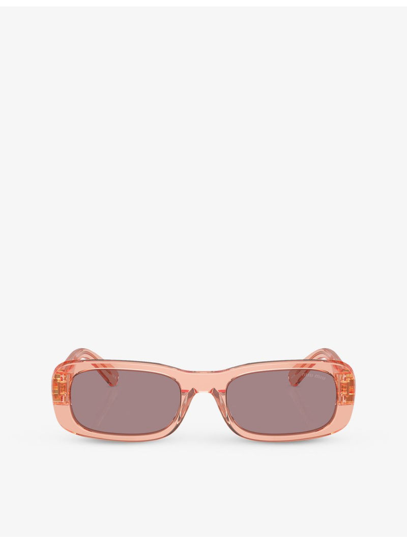 Miu Miu MU 08ZS oval-frame acetate sunglasses (British brand)