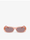 Miu Miu MU 08ZS oval-frame acetate sunglasses (British brand)