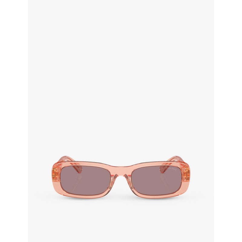 Miu Miu MU 08ZS oval-frame acetate sunglasses (British brand)