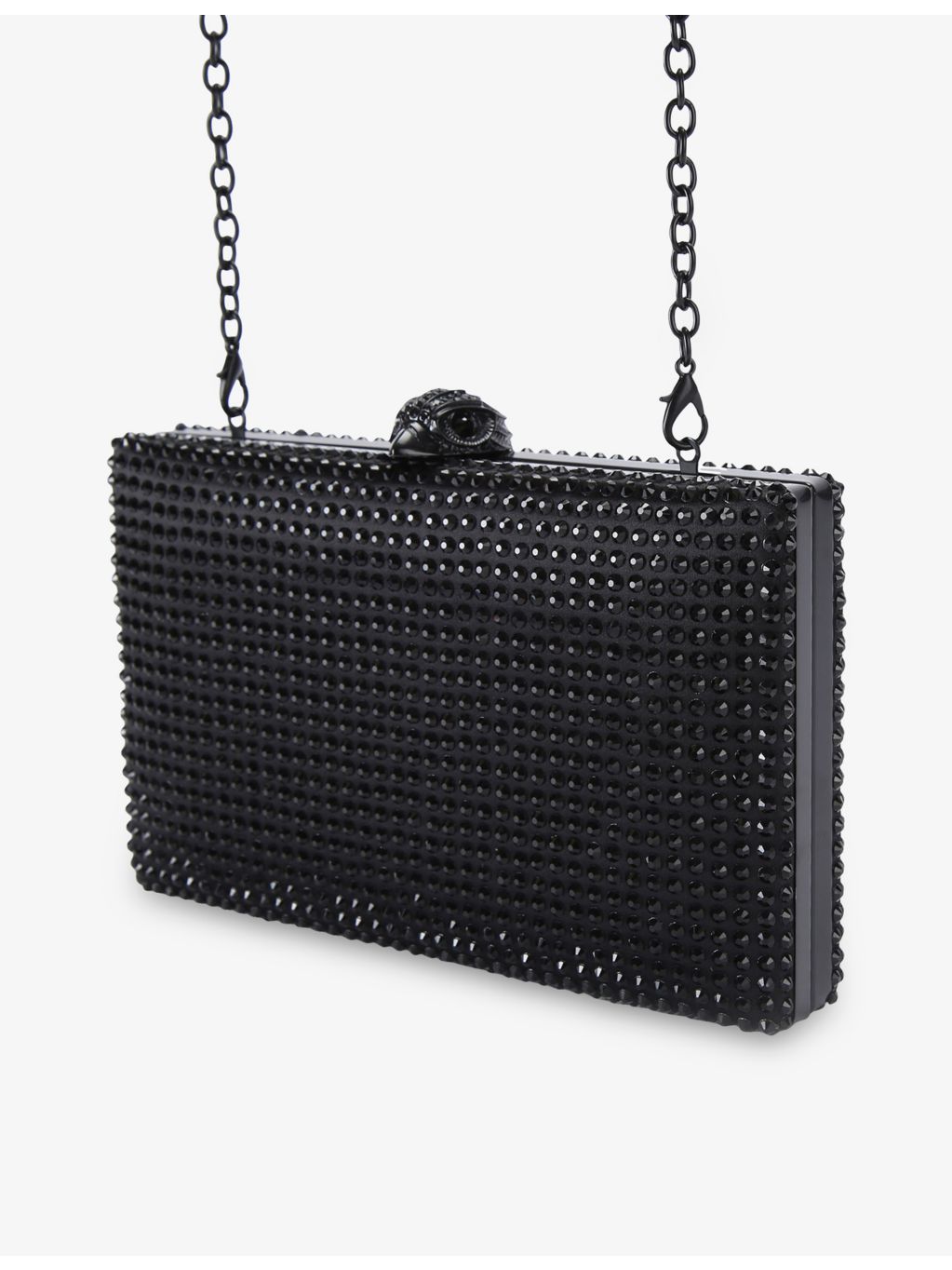Kurt Geiger Kensington woven clutch bag with stud detail (British brand)
