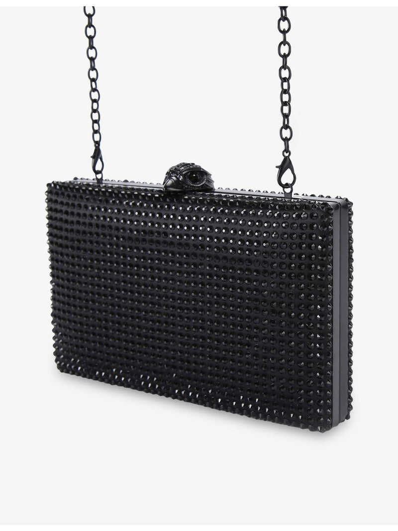 Kurt Geiger Kensington woven clutch bag with stud detail (British brand)
