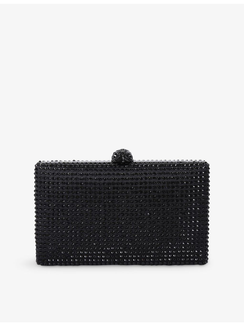 Kurt Geiger Kensington woven clutch bag with stud detail (British brand)