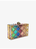 Kurt Geiger London acrylic clutch bag crystal embellishment - British product