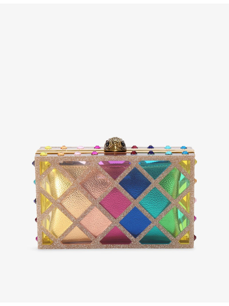 Kurt Geiger London acrylic clutch bag crystal embellishment - British product