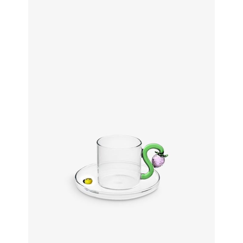 Ichendorf coffee cup set with strawberry handle and ladybug saucer (British brand)