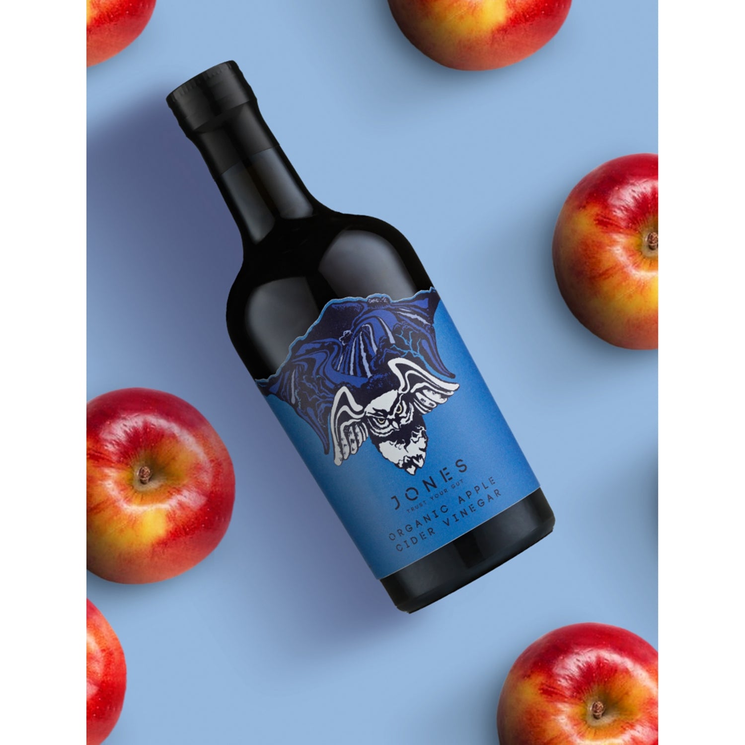 Organic apple cider vinegar 500ml bottle, UK version