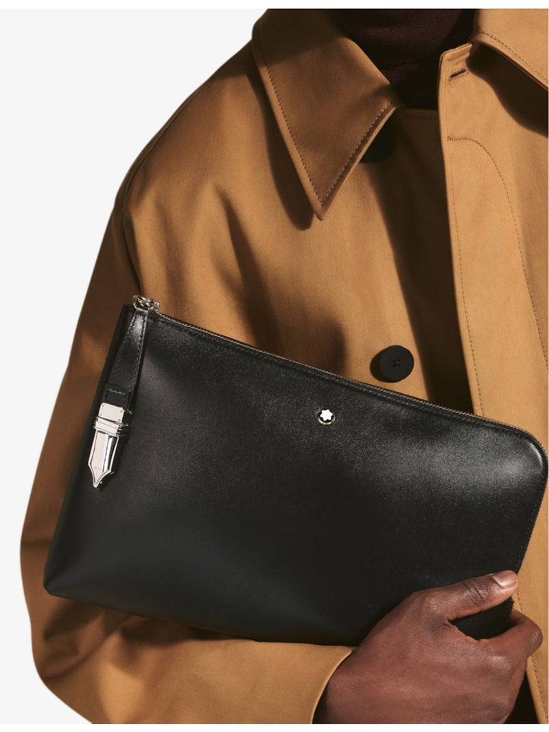 Montblanc soft brand-plaque leather pouch, UK version