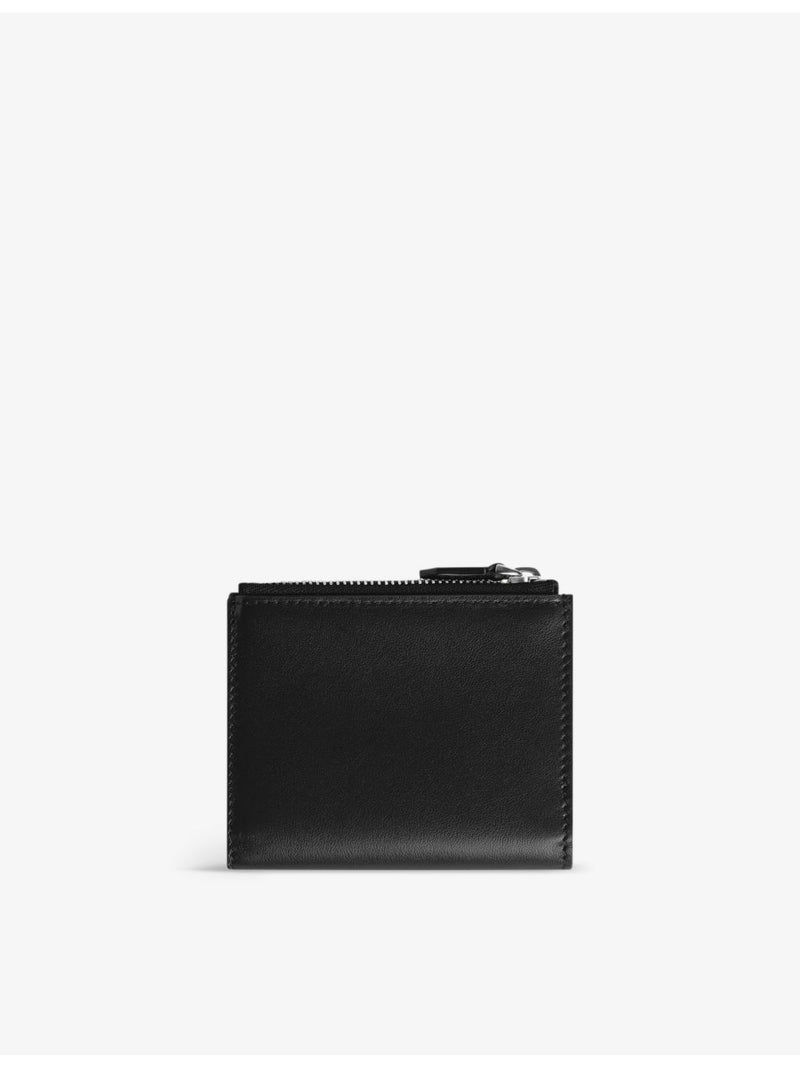 Montblanc mini leather wallet with money clip and card slots (British brand)