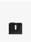 Montblanc mini leather wallet with money clip and card slots (British brand)