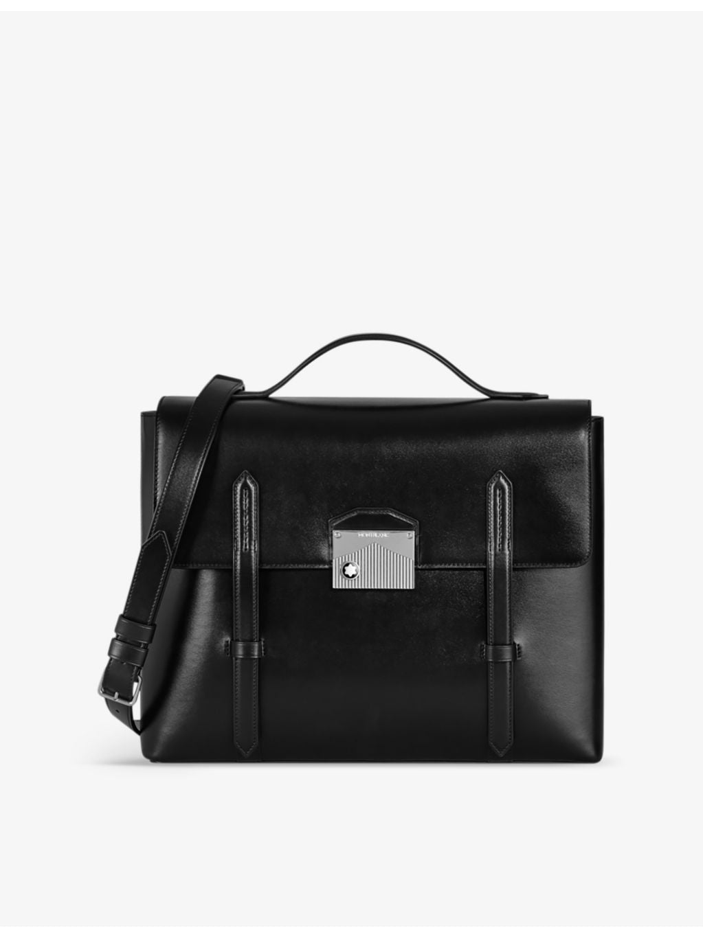 Montblanc leather briefcase with logo plaque, imported from the UK