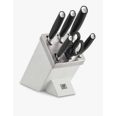 selfridges Zwilling J.A. Henckels All Star 7-Piece Stainless Steel Knife Block- Buy online at McGrocer