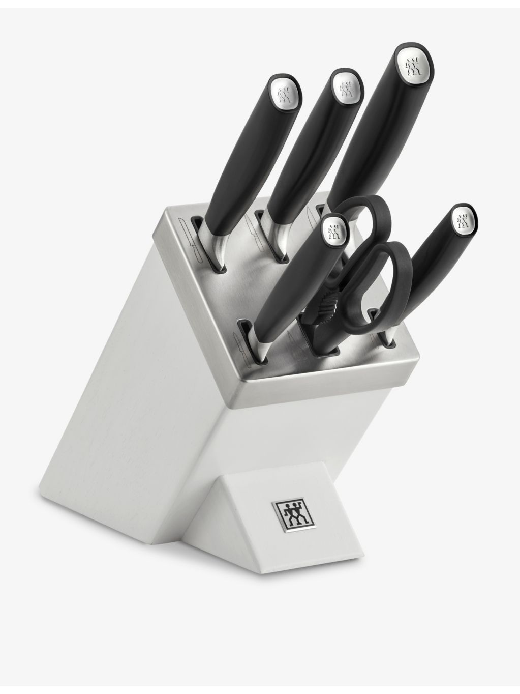 Zwilling J.A. Henckels All Star seven-piece stainless steel knife block - British product