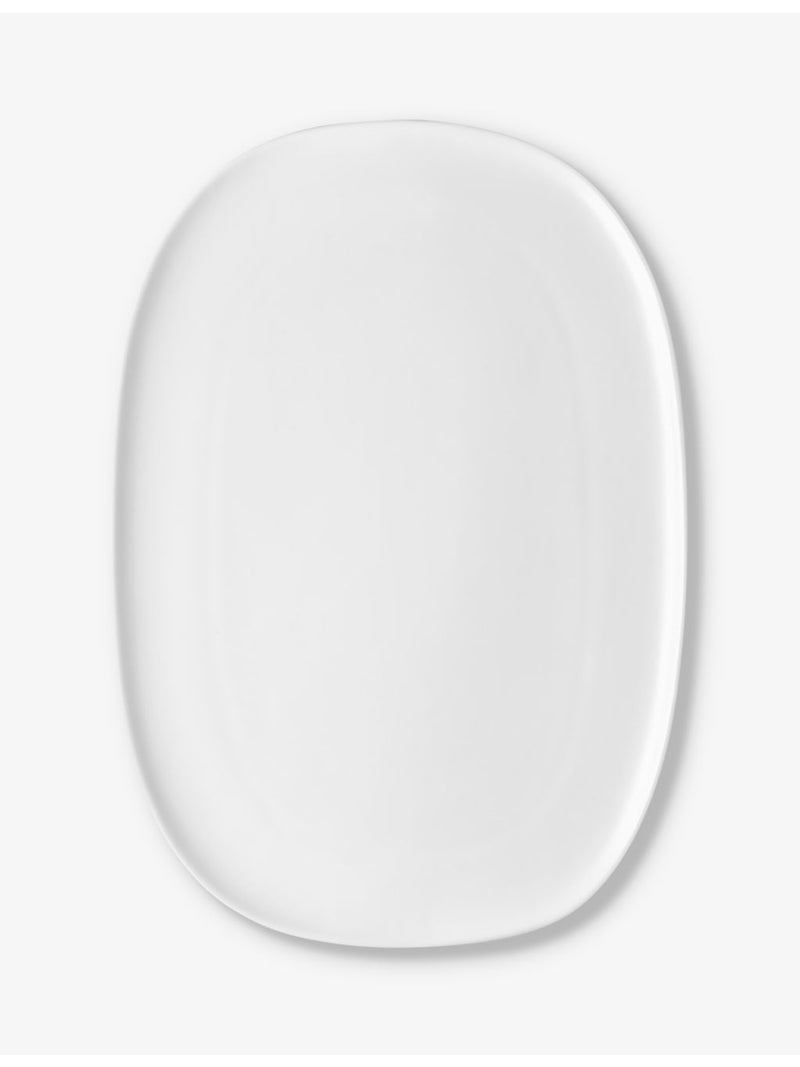 Alessi Itsumo oval porcelain serving plate 25cm, imported from the UK
