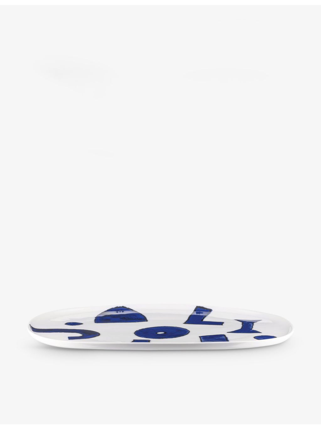 Alessi Itsumo Yunoki oval porcelain serving plate 36cm - British product