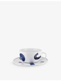 Alessi Itsumo Yunoki porcelain teacup and saucer set 16cm, UK version