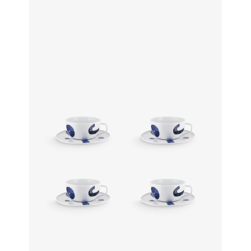 Alessi Itsumo Yunoki porcelain teacup and saucer set 16cm, UK version