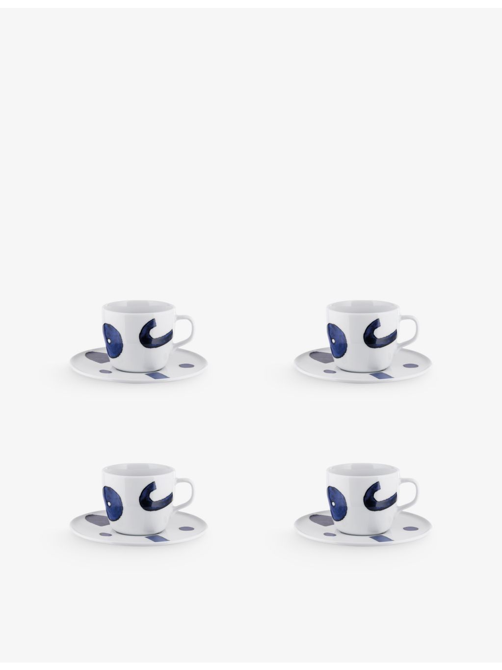 Alessi Itsumo Yunoki porcelain coffee cup and saucer set (four-piece) - British product