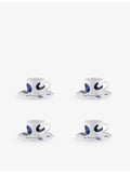 Alessi Itsumo Yunoki porcelain coffee cup and saucer set (four-piece) - British product