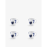 Alessi Itsumo porcelain mugs set of four, 8.9cm, imported from the UK