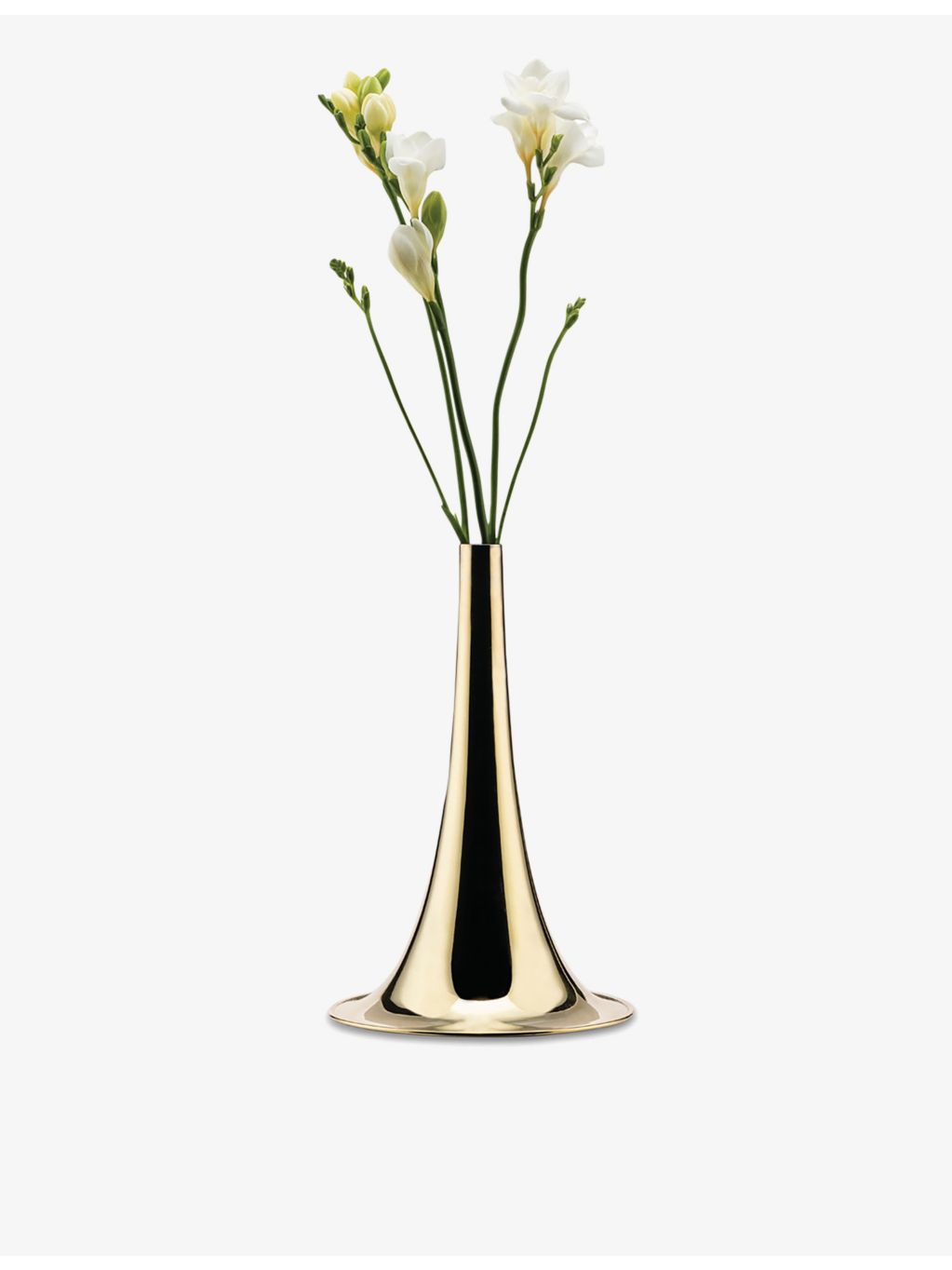 Alessi trumpet small brass vase 24.9cm (British brand)