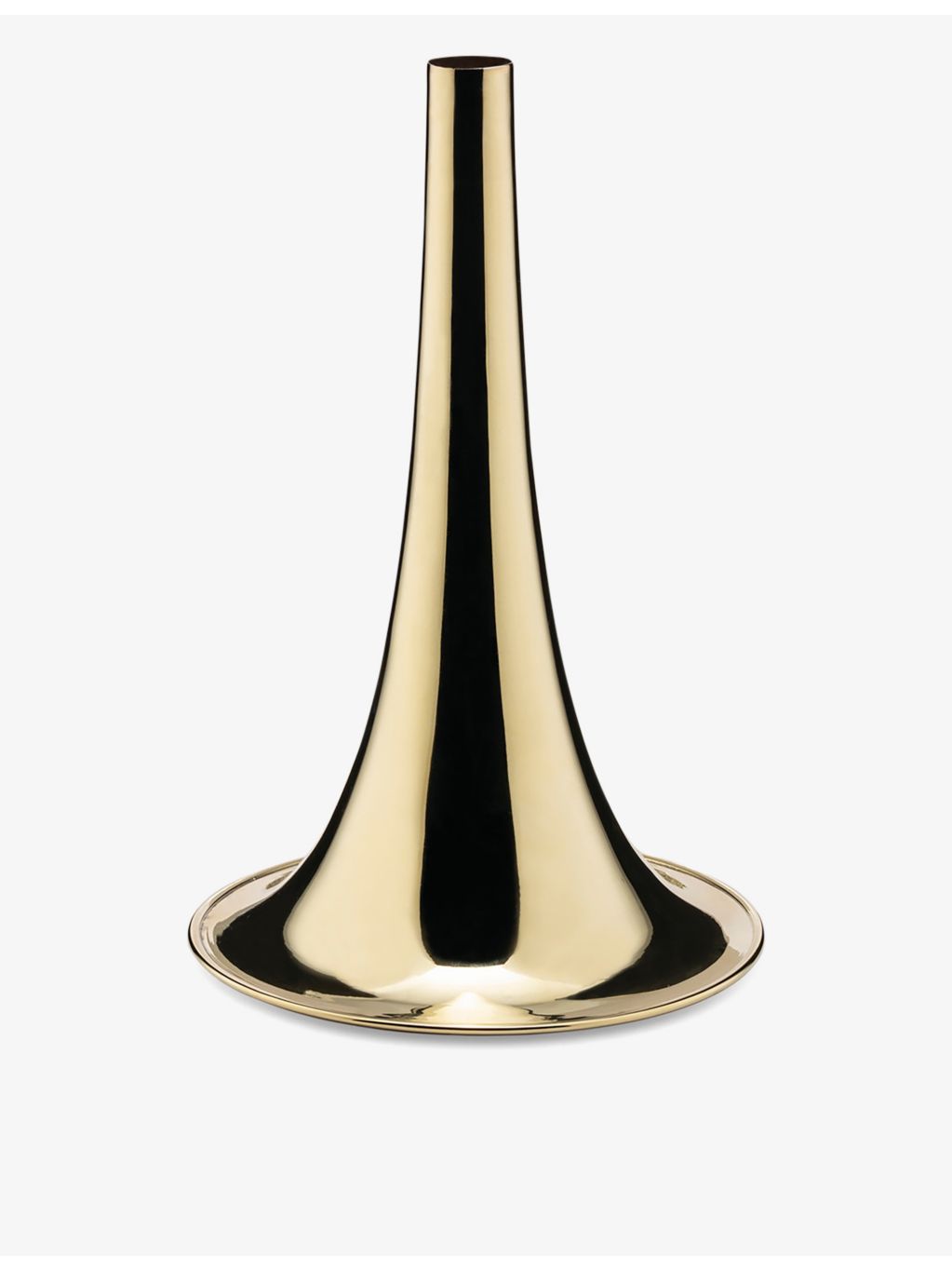 Alessi trumpet small brass vase 24.9cm (British brand)