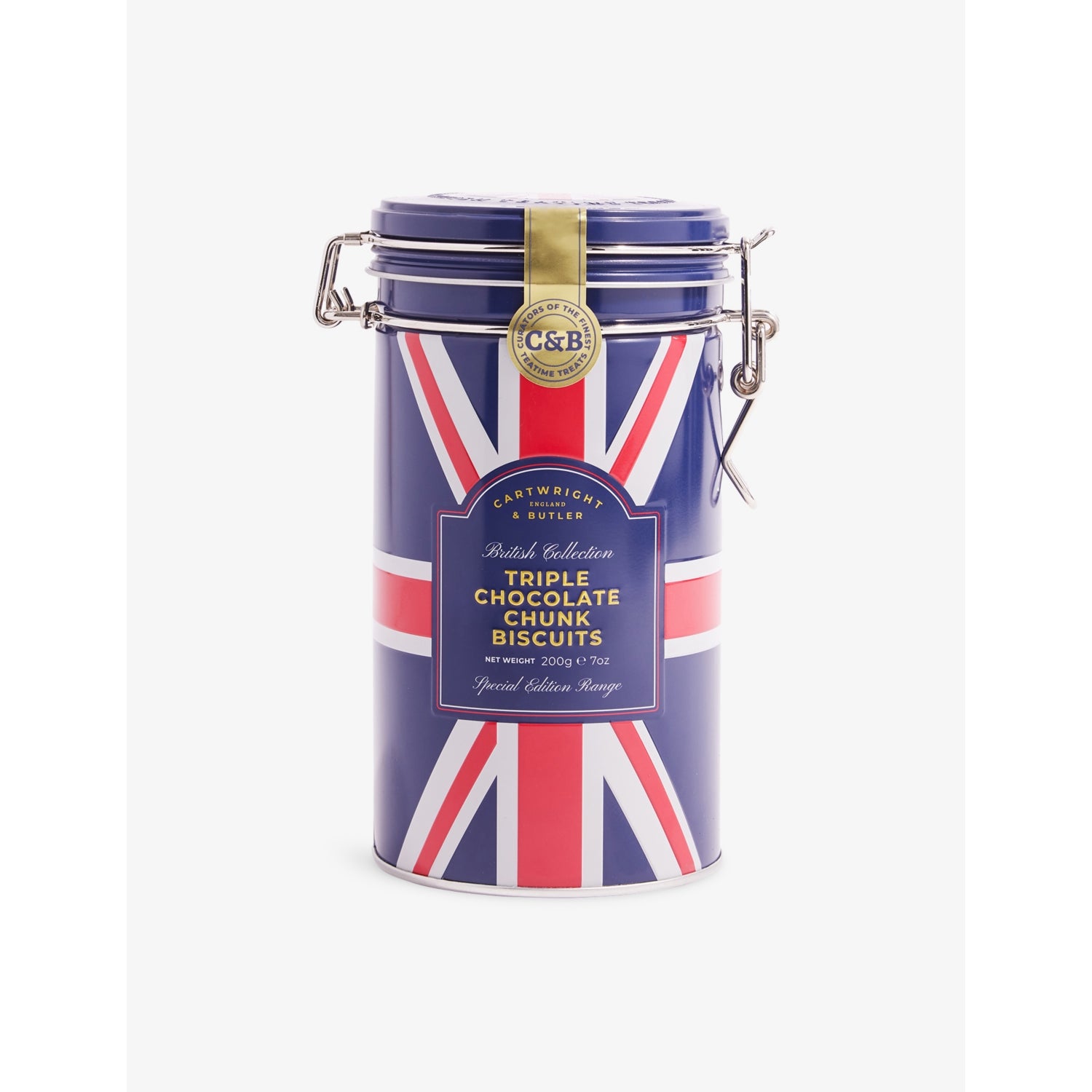 Cartwright & Butler triple chocolate chunk biscuit tin 200g, UK version
