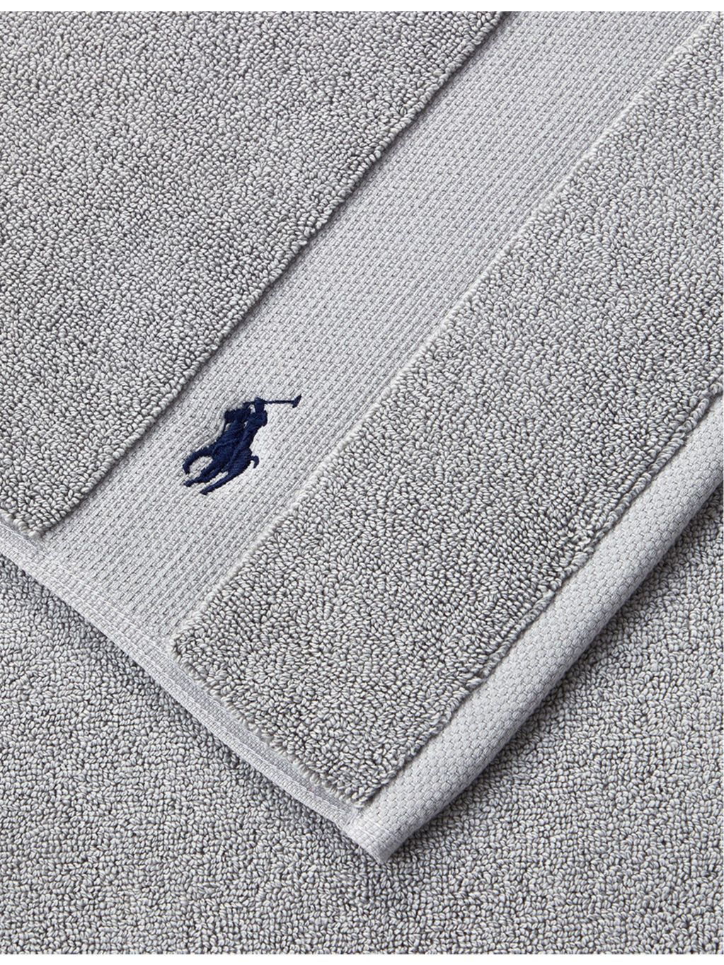 Ralph Lauren Andover logo-embroidered cotton bath mat 55cm x 90cm - British product