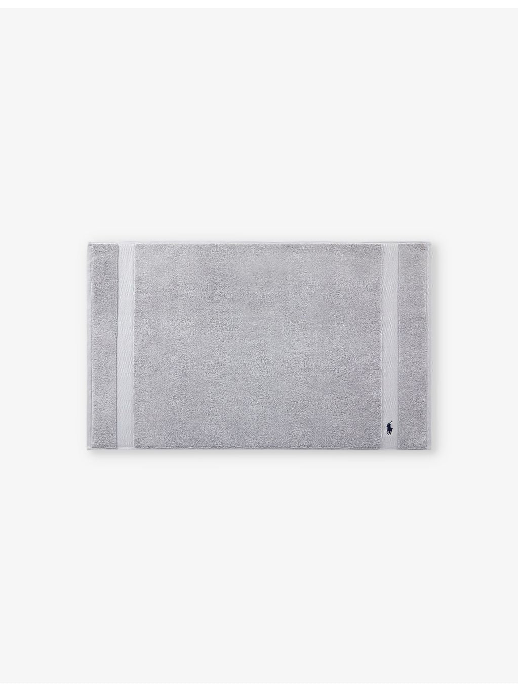 Ralph Lauren Andover logo-embroidered cotton bath mat 55cm x 90cm - British product