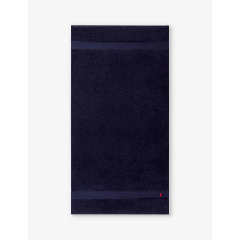 Polo Player-embroidered cotton bath sheet 30 x 16in - Face Cloth