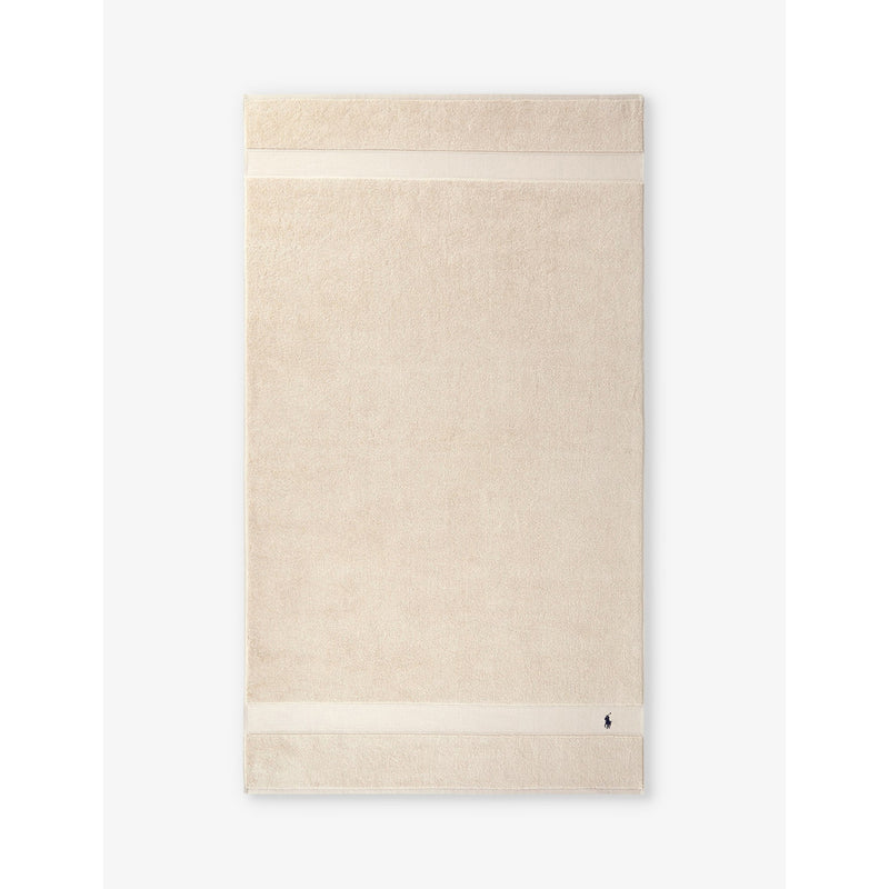 Polo Player-embroidered cotton bath sheet 160cm x 90cm - Face Cloth