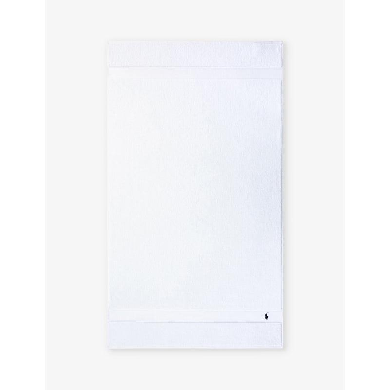 Polo Player-embroidered cotton bath sheet 160cm x 90cm - Face Cloth