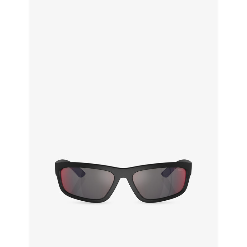Prada Linea Rossa rectangular acetate sunglasses (British brand)
