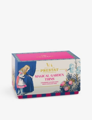 Prestat white chocolate thins strawberry and elderflower 200g - British product