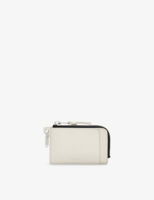 AllSaints Remy square leather wallet with debossed logo (British brand)