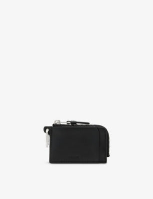 AllSaints Remy square leather wallet with debossed logo (British brand)