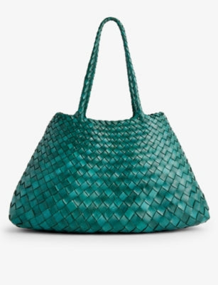 Dragon Diffusion Santa Croce Woven Leather Basket Bag