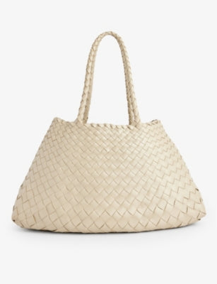 Dragon Diffusion Santa Croce woven leather basket bag - British product