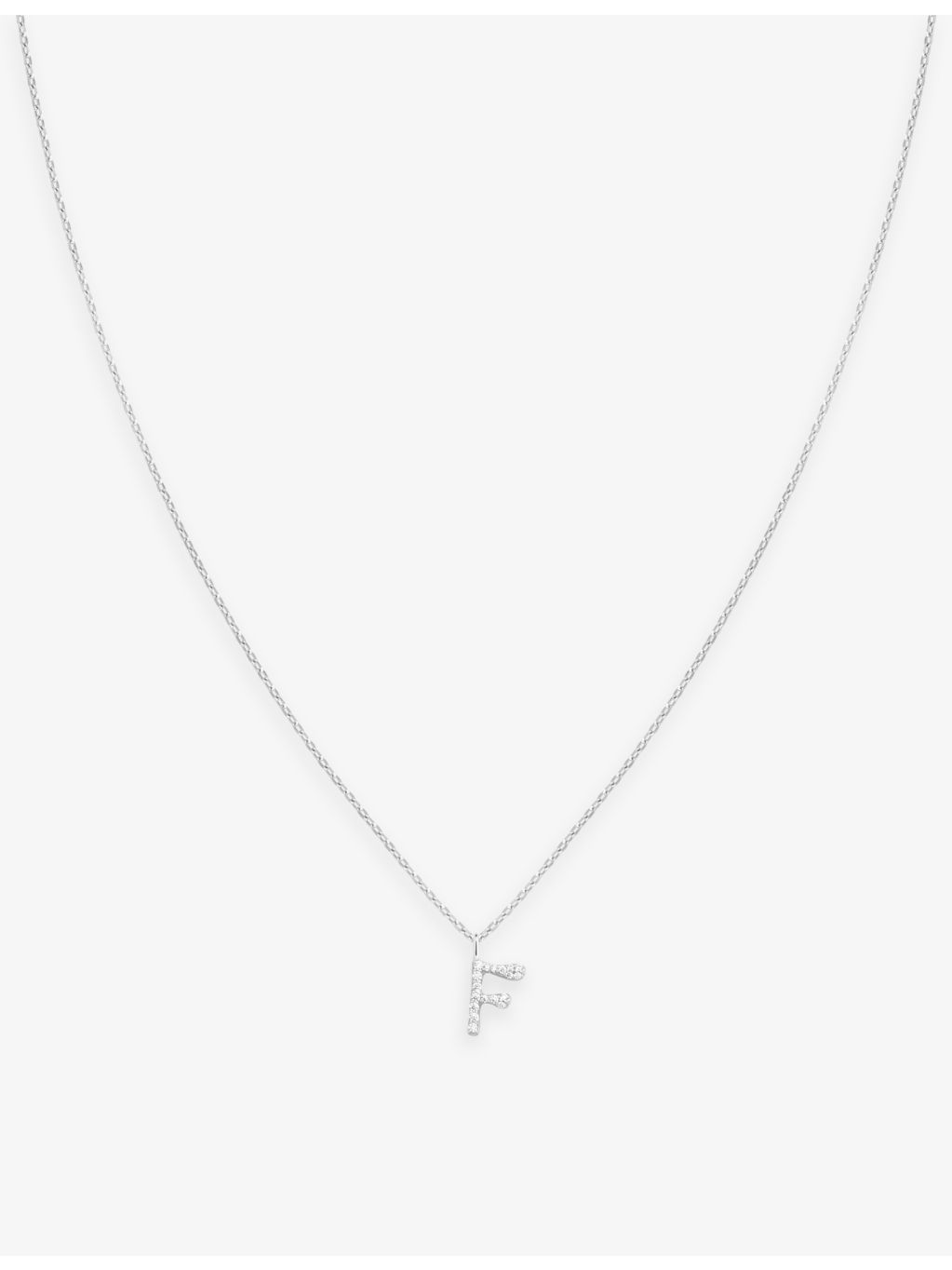 Astrid & Miyu necklace cubic zirconia 'F' initial - British product