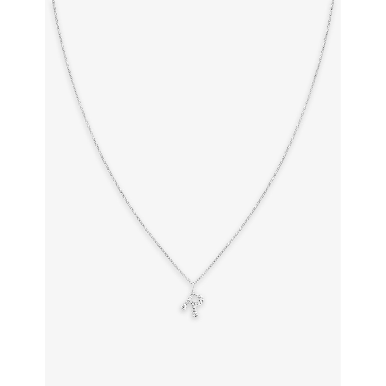 Astrid & Miyu initial R pendant necklace 39cm chain (British brand)
