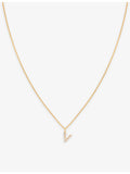 Astrid & Miyu initial V pendant 18ct gold-plated, imported from the UK