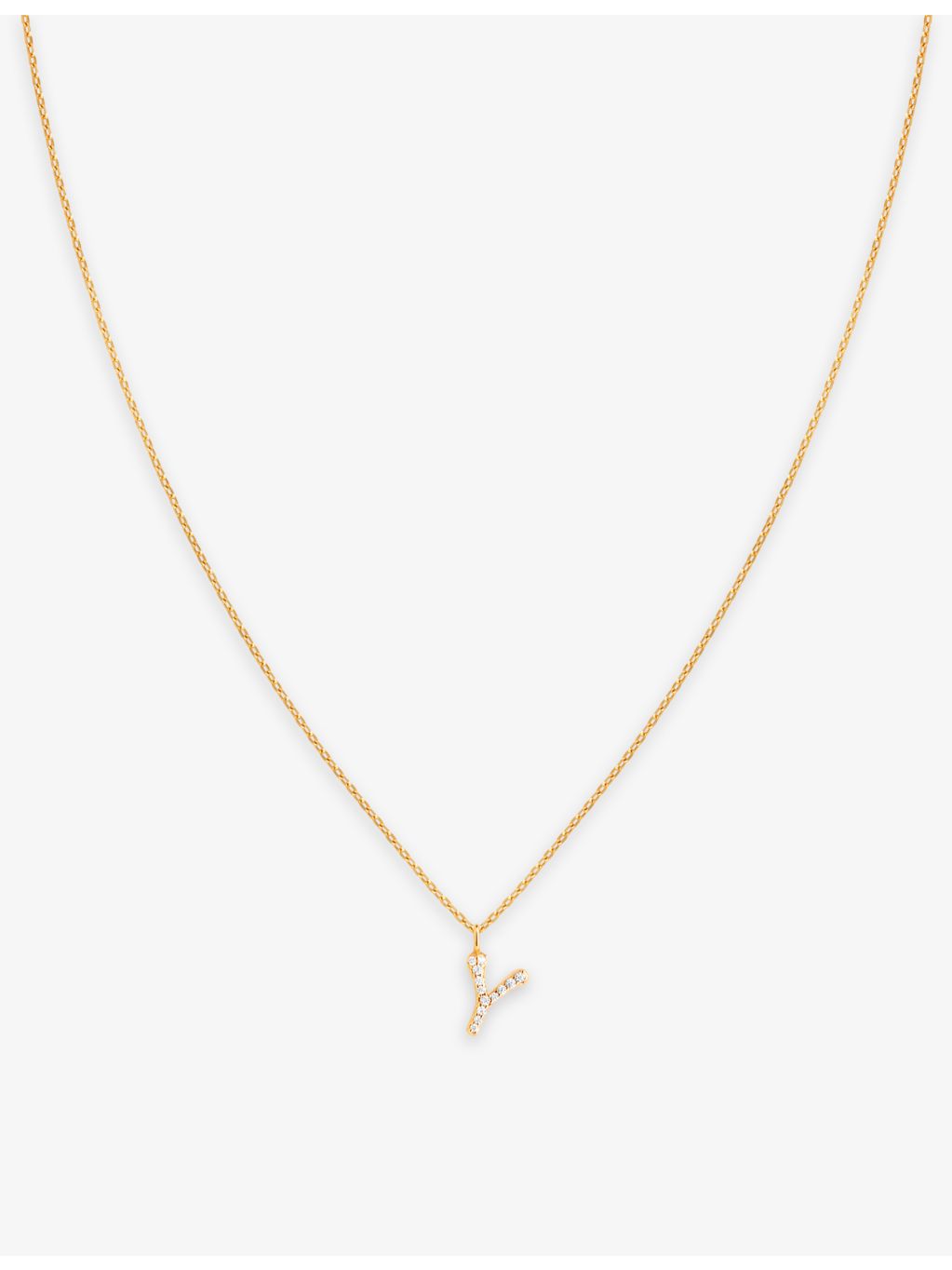 Astrid & Miyu initial Y gold-plated pendant necklace - British product