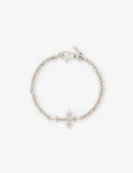 Avelli Cross Pendant Sterling Silver Bracelet 18cm