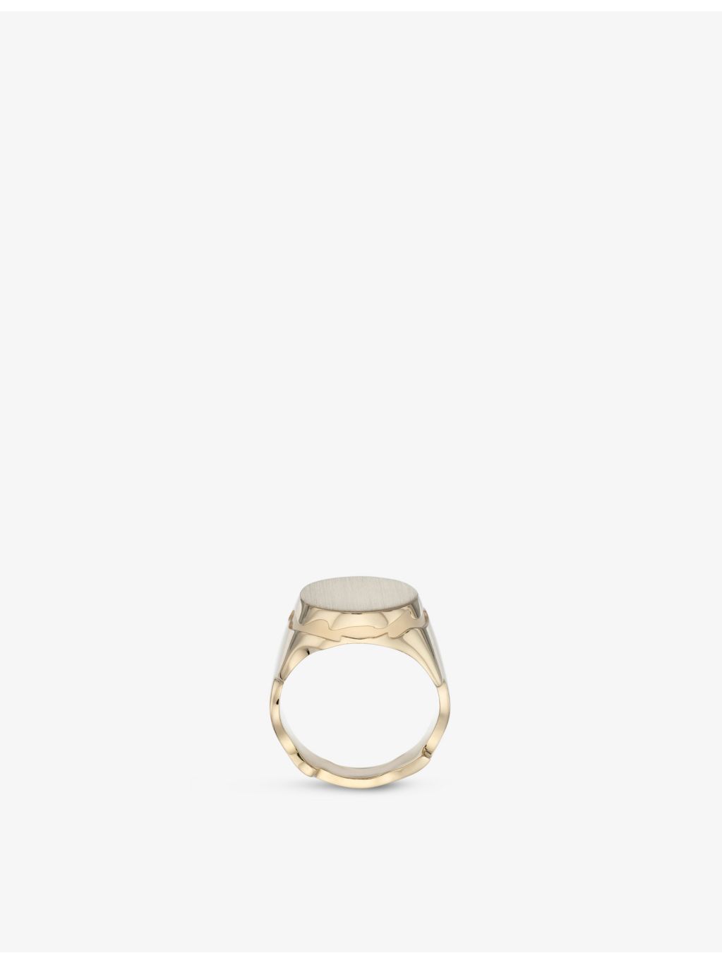 Biiju signet ring Sandstorm 18ct yellow gold-plated sterling silver (British brand)