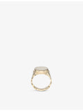 Biiju signet ring Sandstorm 18ct yellow gold-plated sterling silver (British brand)