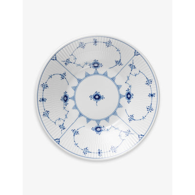 selfridges Royal Copenhagen Blue Fluted Plain Deep Porcelain Plate 21cm- Buy online at McGrocer