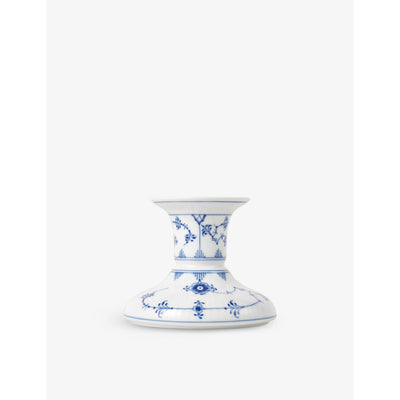 selfridges Royal Copenhagen Blue Fluted Plain Porcelain Candle Holder 7.5cm- Buy online at McGrocer