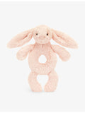 Jellycat Bashful Bunny faux-fur rattle 18cm - British product